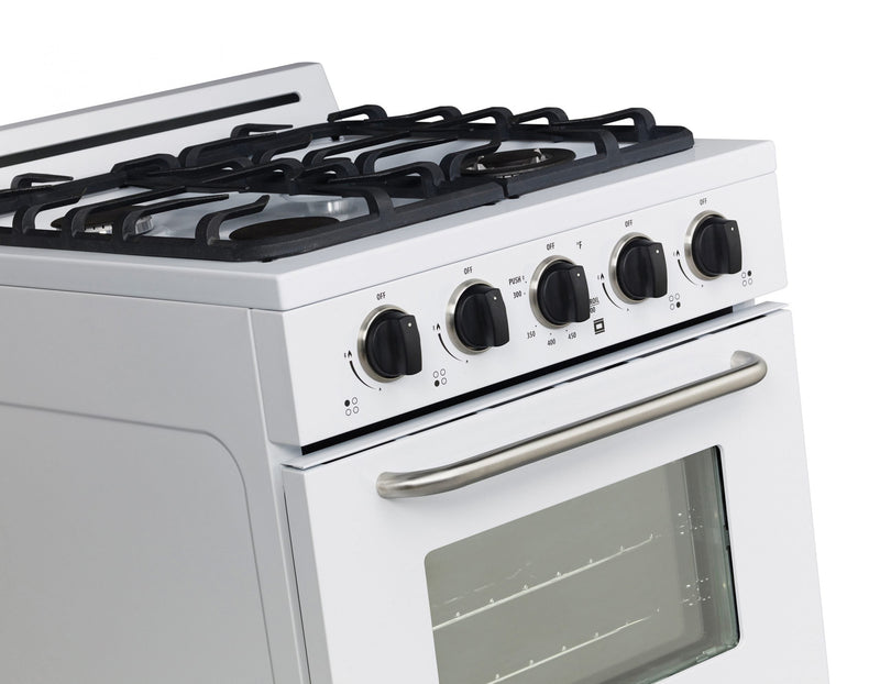 Cuisinière au gaz propane Hors réseau par Unique de 24 po avec allumage à pile - UGP-24G OF1 W
