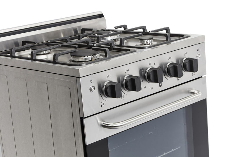 Cuisinière à gaz Prestige par Unique de 24 po à convection - UGP-24V PC1 S/S