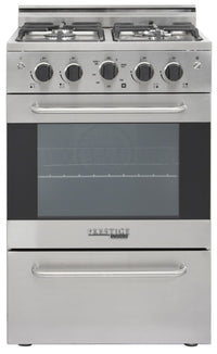 Cuisinière à gaz Prestige par Unique de 24 po à convection - UGP-24V PC1 S/S 