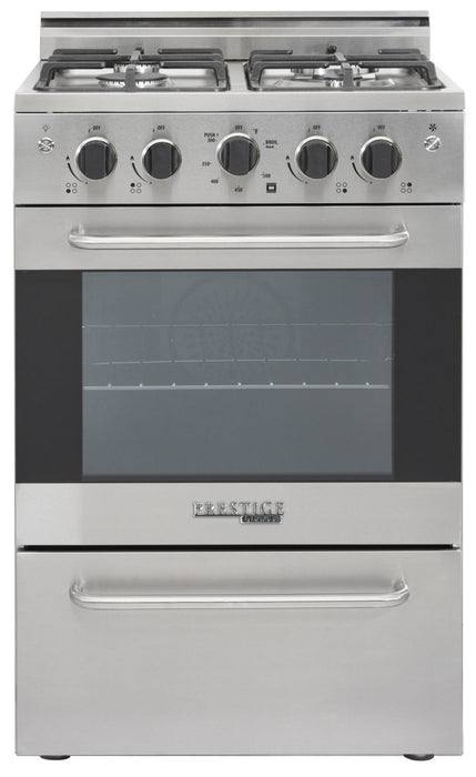 Cuisinière à gaz Prestige par Unique de 24 po à convection - UGP-24V PC1 S/S