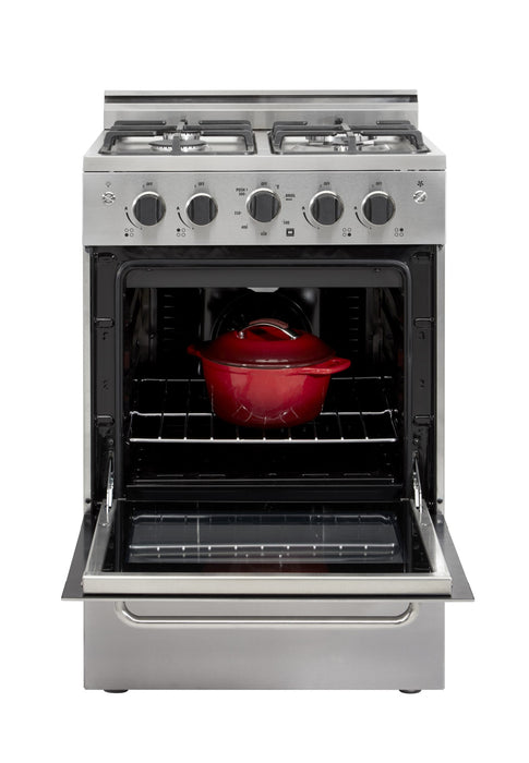 Cuisinière à gaz Prestige par Unique de 24 po à convection - UGP-24V PC1 S/S