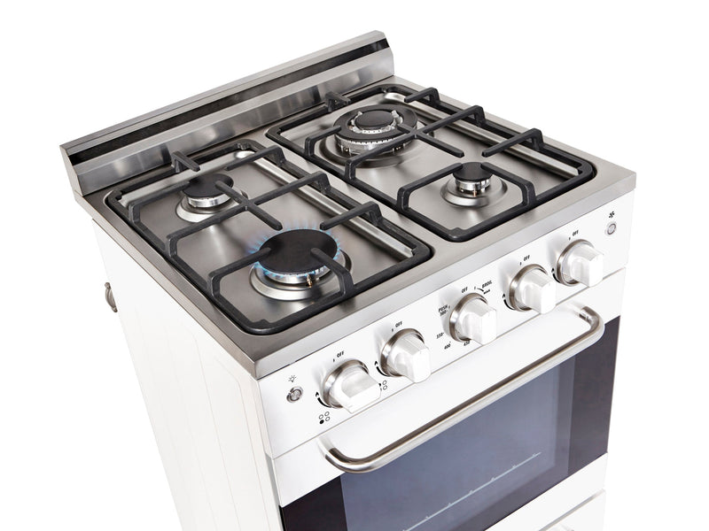 Cuisinière à gaz Prestige par Unique de 24 po à convection - UGP-24V PC1 W