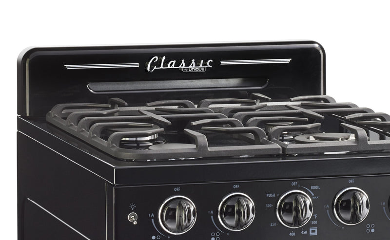 Cuisinière à gaz Classic Rétro par Unique de 24 po à convection - UGP-24CR B