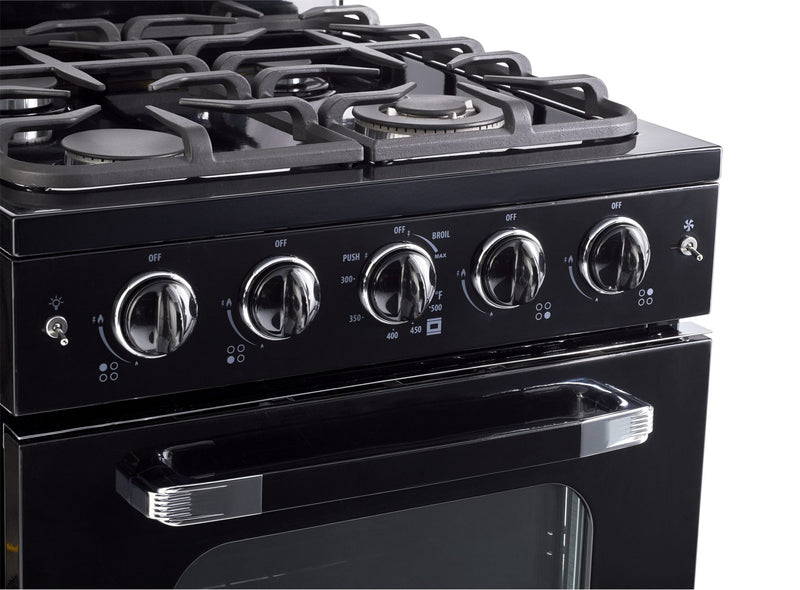 Cuisinière à gaz Classic Rétro par Unique de 24 po à convection - UGP-24CR B
