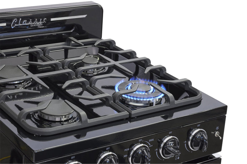 Cuisinière à gaz Classic Rétro par Unique de 24 po à convection - UGP-24CR B