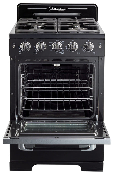 Cuisinière à gaz Classic Rétro par Unique de 24 po à convection - UGP-24CR B