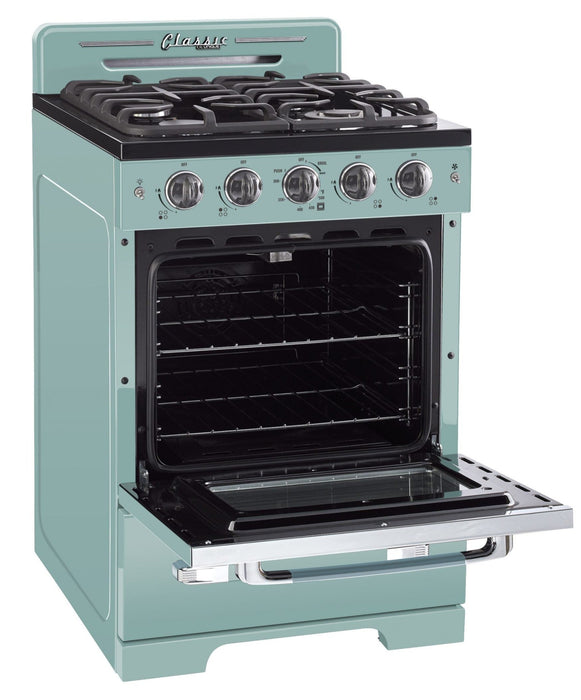 Cuisinière à gaz Classic Rétro par Unique de 24 po à convection - UGP-24CR T