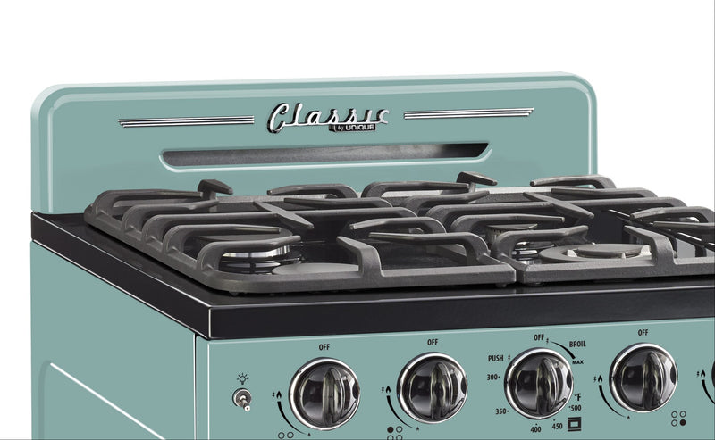 Cuisinière à gaz Classic Rétro par Unique de 24 po à convection - UGP-24CR T