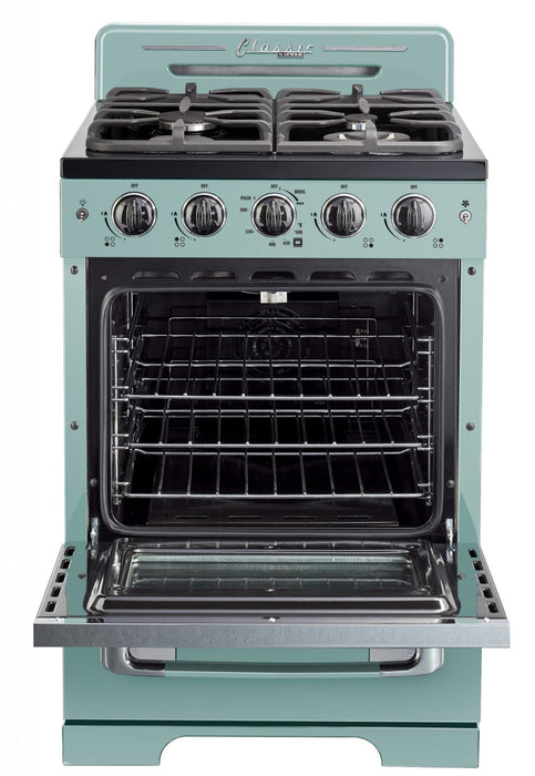 Cuisinière à gaz Classic Rétro par Unique de 24 po à convection - UGP-24CR T