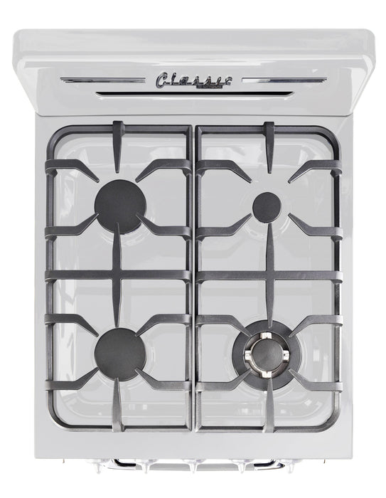 Cuisinière à gaz Classic Rétro par Unique de 24 po à convection - UGP-24CR W
