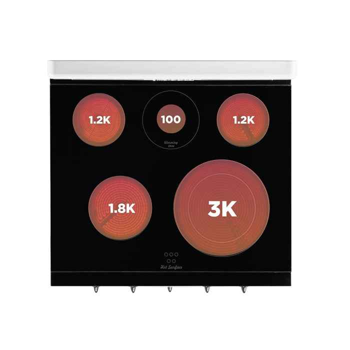 Cuisinière électrique  Classic Rétro par Unique de 30 po à convection - UGP-30CR EC W