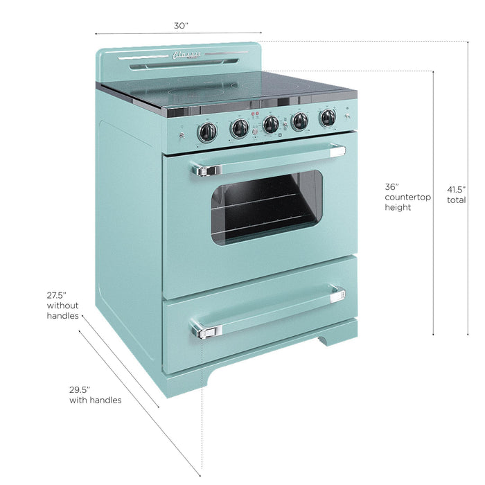 Cuisinière électrique  Classic Rétro par Unique de 30 po à convection - UGP-30CR EC T