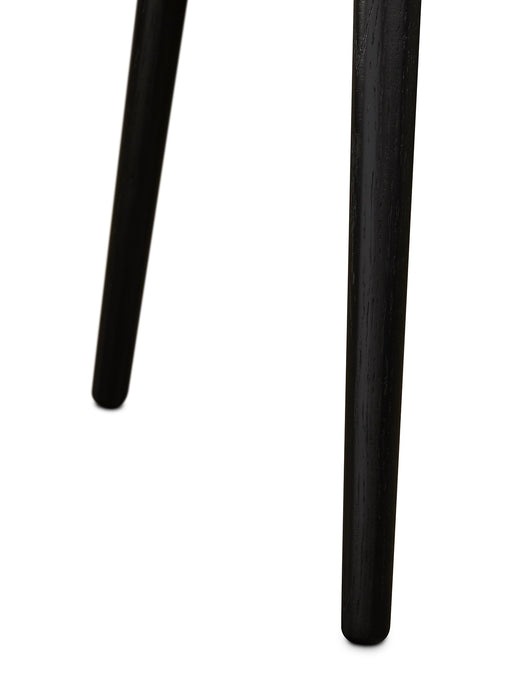 Table à café moderne Viola de 29,5 po avec dessus rond - frêne noir 