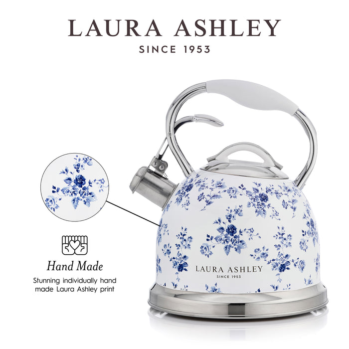 Bouilloire sur la cuisinière Laura Ashley en acier inoxydable, rosier de Chine - VQ-SBNK057-LACR-CA