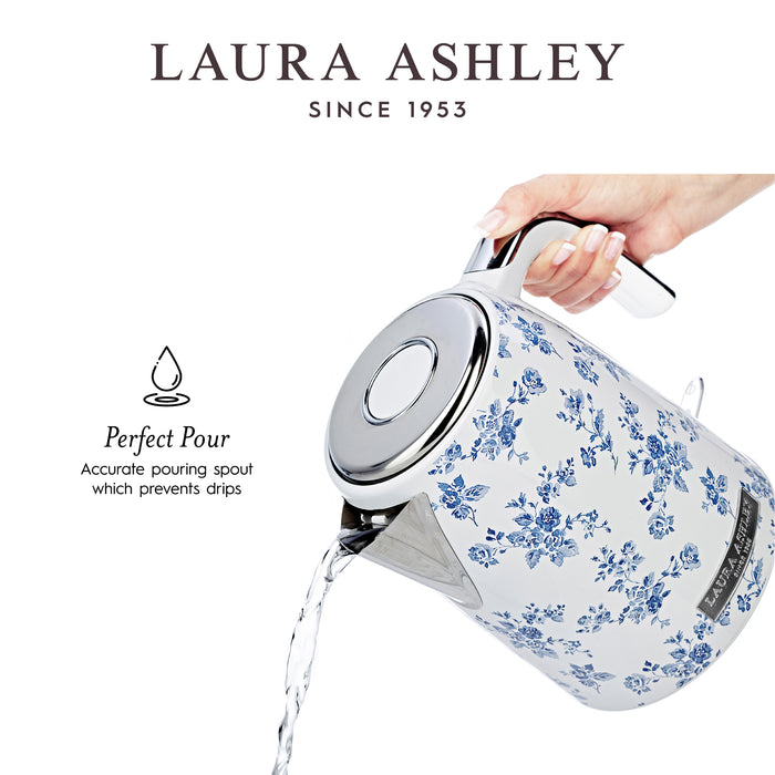 Bouilloire Laura Ashley sans fil de 1,7 l, rosier de Chine - VQ-SBPKK278-LACR-CA