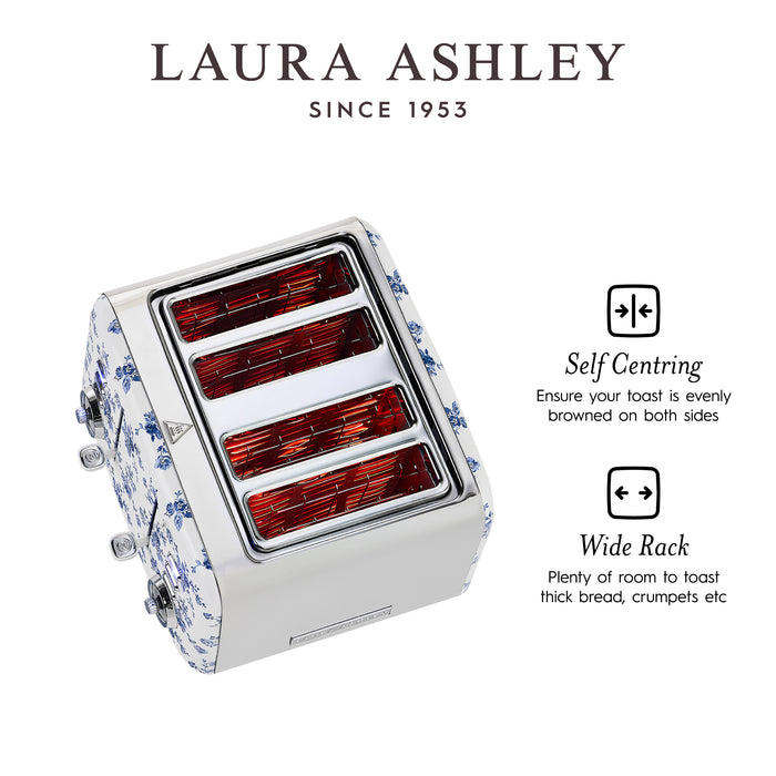 Grille-pain Laura Ashley à 4 tranches, rosier de Chine - VQ_SBT583-LACR-CA
