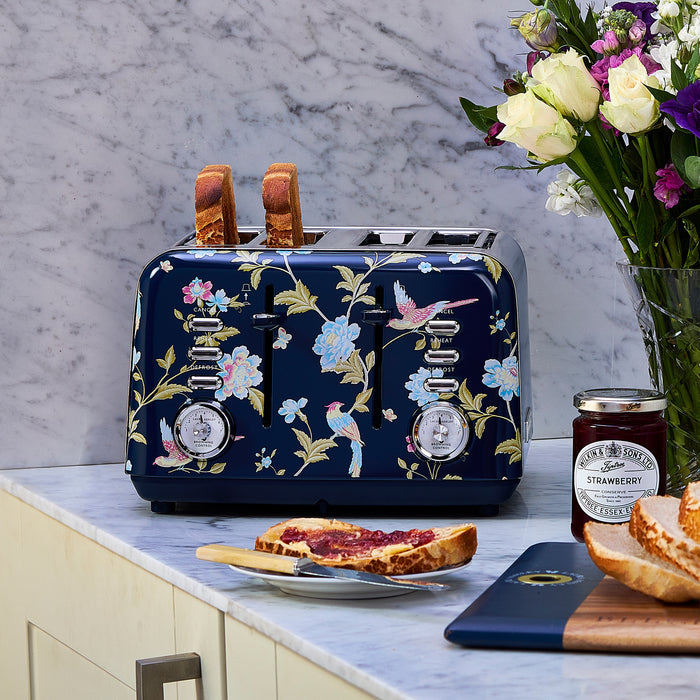 Grille-pain Laura Ashley à 4 tranches, bleu marine d’Elveden - VQ_SBT583-LAN-CA