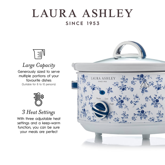 Mijoteuse Laura Ashley à grande capacité de 6,5 l, rosier de Chine - VQ-SLWC6L-LACR-CA