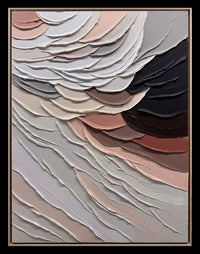  Œuvre d’art murale Melody peinte à la main à texture épaisse avec planche - 36 po x 48 po