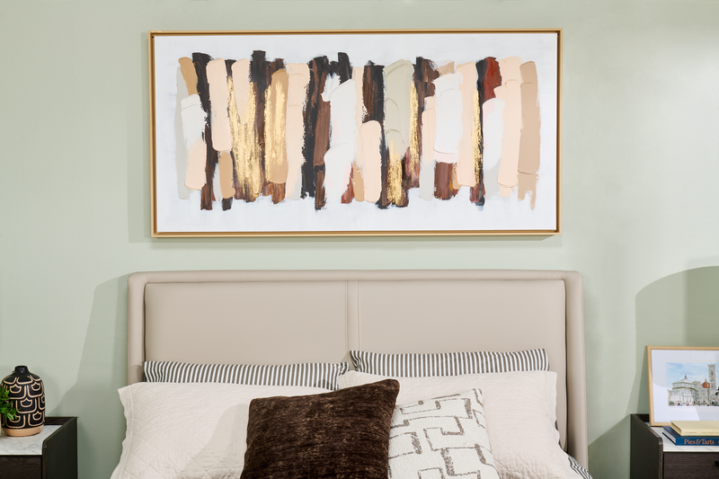 Œuvre d’art murale Glow peinte à la main à texture épaisse - 30 po x 60 po 