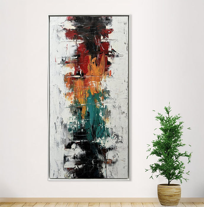 Œuvre d’art murale Spectrum peinte à la main - 60 po x 30 po