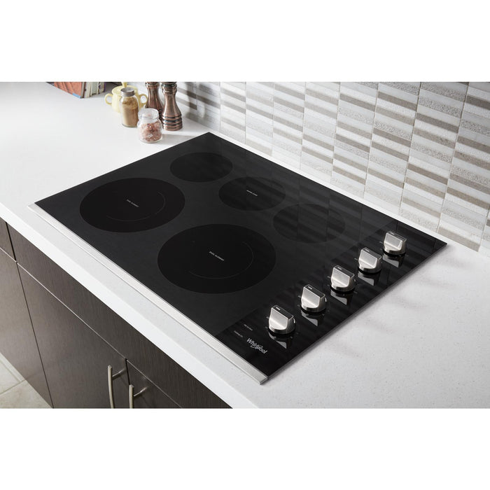 Surface de cuisson électrique Whirlpool de 30 po à 5 éléments - acier inoxydable - WCE77US0HS