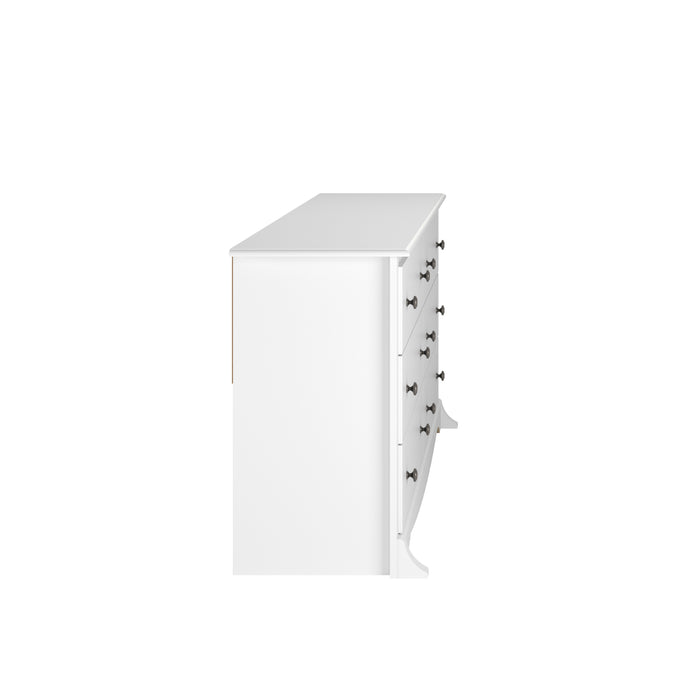 Commode Monterey à 6 tiroirs - blanche