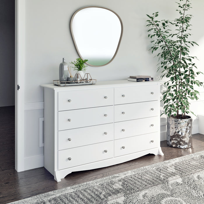 Commode Monterey à 8 tiroirs - blanche