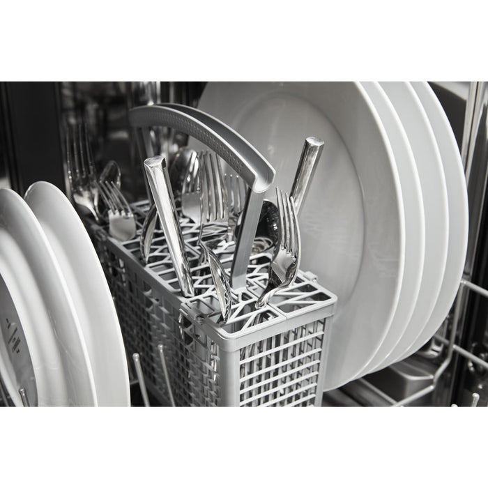 Lave-vaisselle encastré Whirlpool de 18 po et de 50 dBA avec commandes à l’avant - armoire en acier inoxydable monochrome - WDPS5118PM
