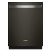 Lave-vaisselle encastré Whirlpool de 24 po et de 47 dBA avec commandes sur le dessus et 3e panier - acier inoxydable noir résistant aux traces de doigts - WDT750SAKV