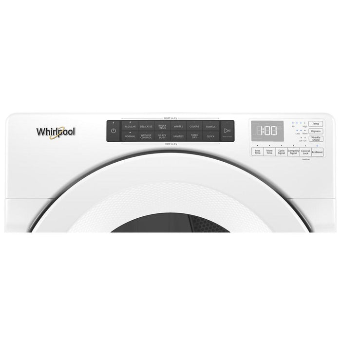 Sécheuse à gaz Whirlpool de 7,4 pi³ - blanche - superposable - WGD560LHW