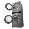 LG 5.2 Washer/7.4 Dryer Cu. Ft. Front-Load WashTower® with TurboWash® and TurboSteam® - Graphite Steel - WKEX200HVA | Tour de lavage LG à chargement frontal avec laveuse de 5,2 pi³ et sécheuse de 7,4 pi³ - acier graphite - WKEX200HVA