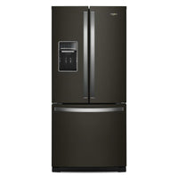  Réfrigérateur Whirlpool de 20 pi³ et de 30 po à portes françaises - acier inoxydable noir - WRF560SE…