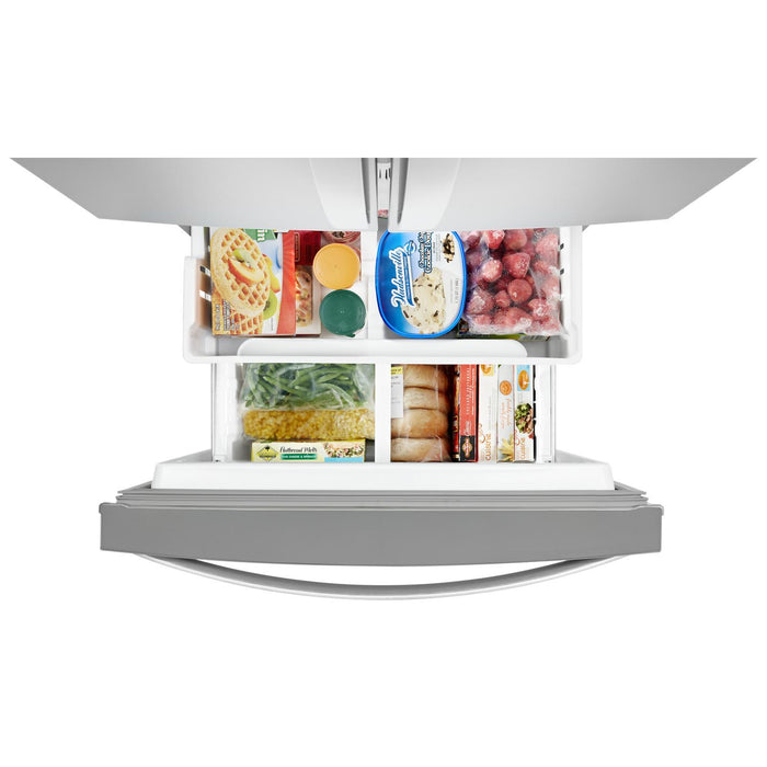 Réfrigérateur Whirlpool de 20 pi³ et de 30 po à portes françaises - acier inoxydable résistant aux traces de doigts - WRF560SFHZ