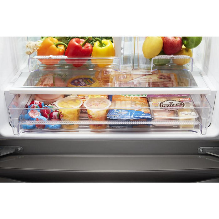 Réfrigérateur Whirlpool de 20 pi³ et de 30 po à portes françaises - acier inoxydable noir - WRF560SMHV