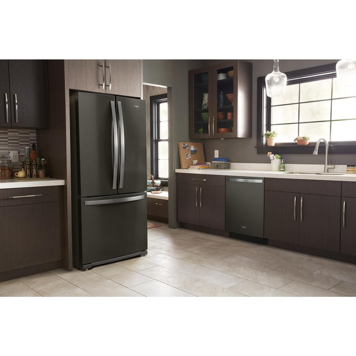 Réfrigérateur Whirlpool de 20 pi³ et de 30 po à portes françaises - acier inoxydable noir - WRF560SMHV