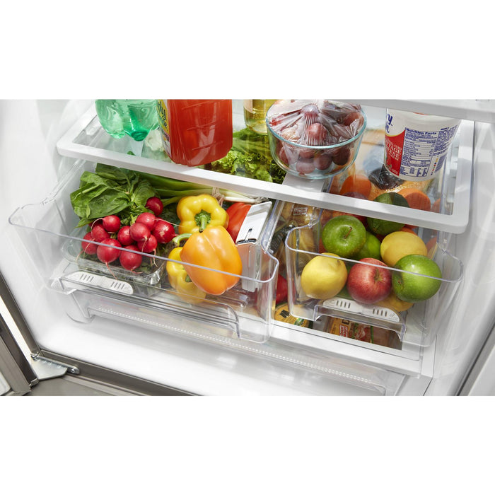 Réfrigérateur Whirlpool de 20 pi³ et de 30 po à portes françaises - acier inoxydable noir - WRF560SMHV