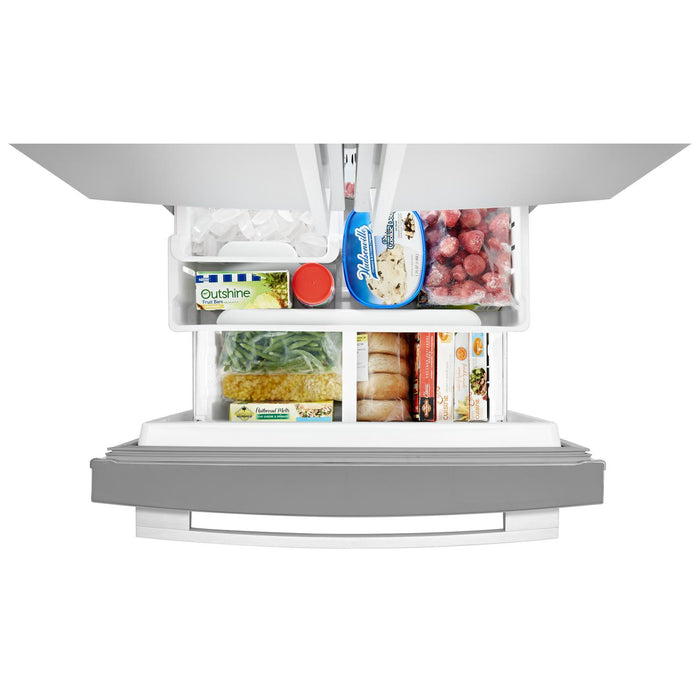 Réfrigérateur Whirlpool de 20 pi³ et de 30 po à portes françaises - acier inoxydable résistant aux traces de doigts - WRF560SMHZ