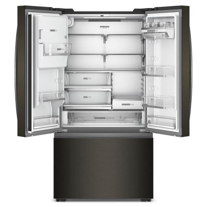 Réfrigérateur Whirlpool à portes françaises, 23,4 pi³, 36 po de largeur, profondeur de comptoir réelle – Acier inoxydable Noir – WRFC7036RV