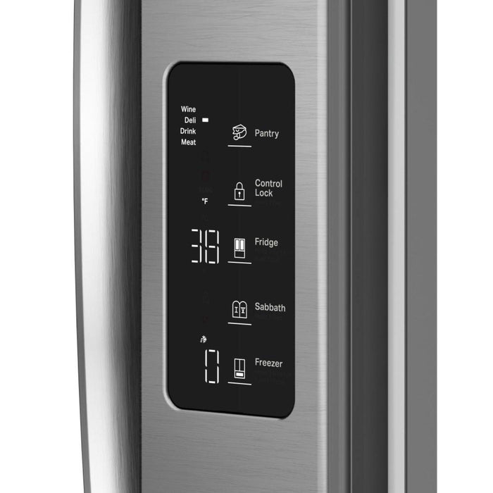 Réfrigérateur Whirlpool à portes françaises, 23,4 pi³, 36 po de largeur, profondeur de comptoir réelle – Acier inoxydable – WRFC7036RZ
