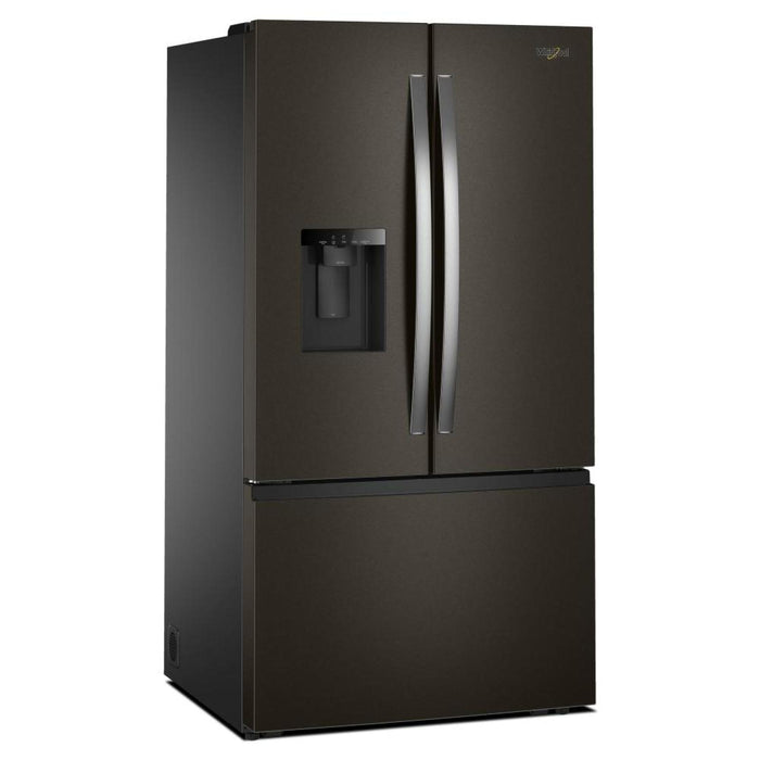 Réfrigérateur Whirlpool de 36 po et de 30 pi3 à portes françaises avec eau et glaçons - acier inoxydable noir - WRFF3536SV