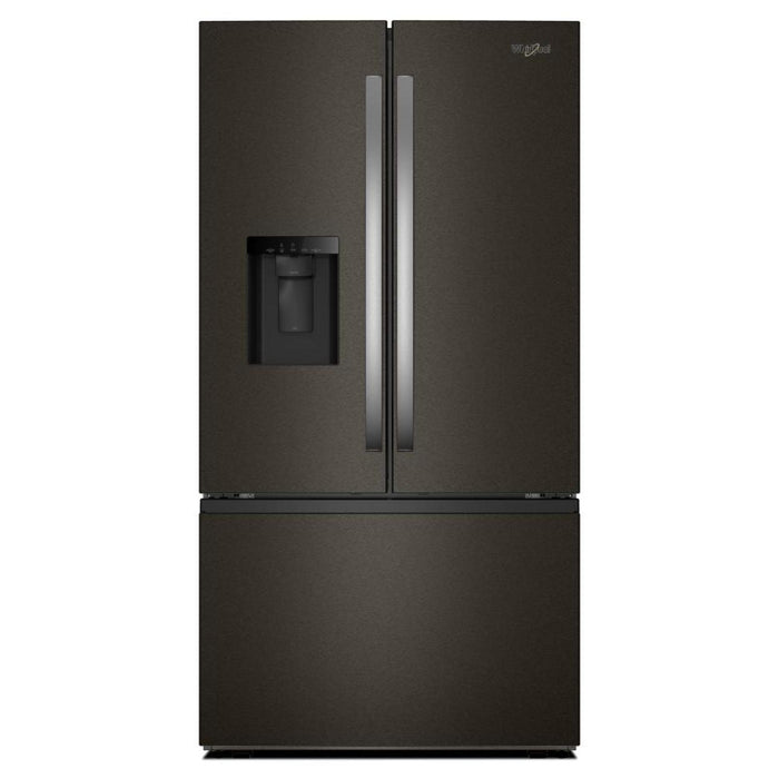 Réfrigérateur Whirlpool de 36 po et de 30 pi3 à portes françaises avec eau et glaçons - acier inoxydable noir - WRFF3536SV