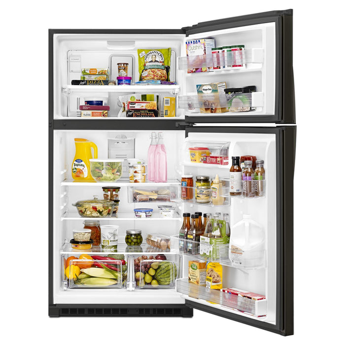 Réfrigérateur Whirlpool de 21 pi³ et de 33 po à congélateur supérieur - acier inoxydable noir - WRT541SZHV