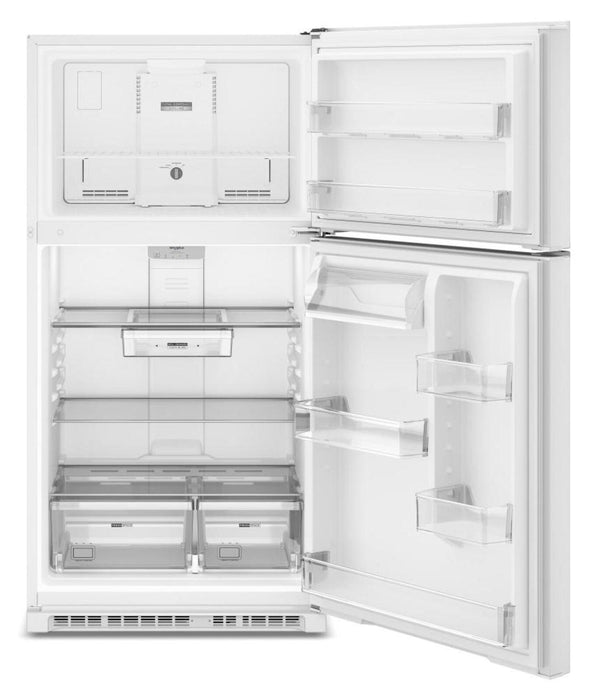 Réfrigérateur Whirlpool de 21 pi³ et de 32,8 po à congélateur supérieur - blanc - WRTX7421TW