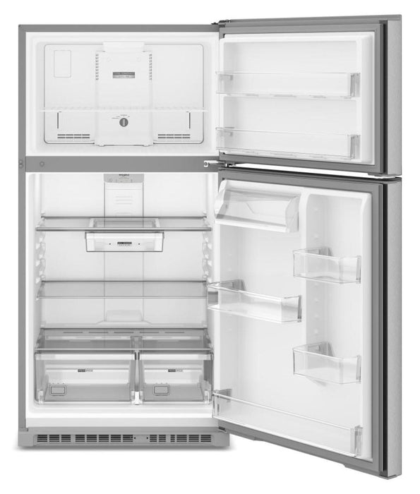 Réfrigérateur Whirlpool de 21 pi³ et de 32,8 po à congélateur supérieur - acier inoxydable résistant aux traces de doigts - WRTX7421TZ