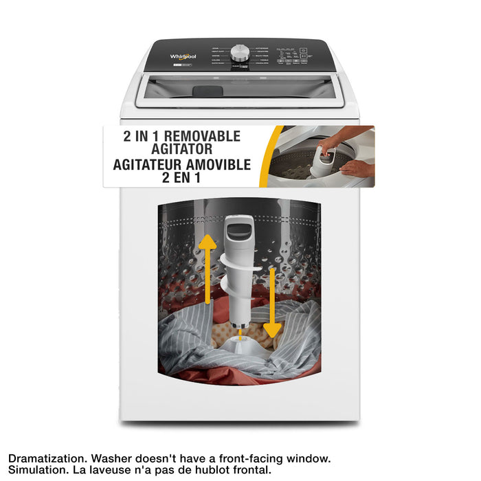 Laveuse Whirlpool à chargement par le haut de 5,4 pi³ - blanche - WTW5057LW