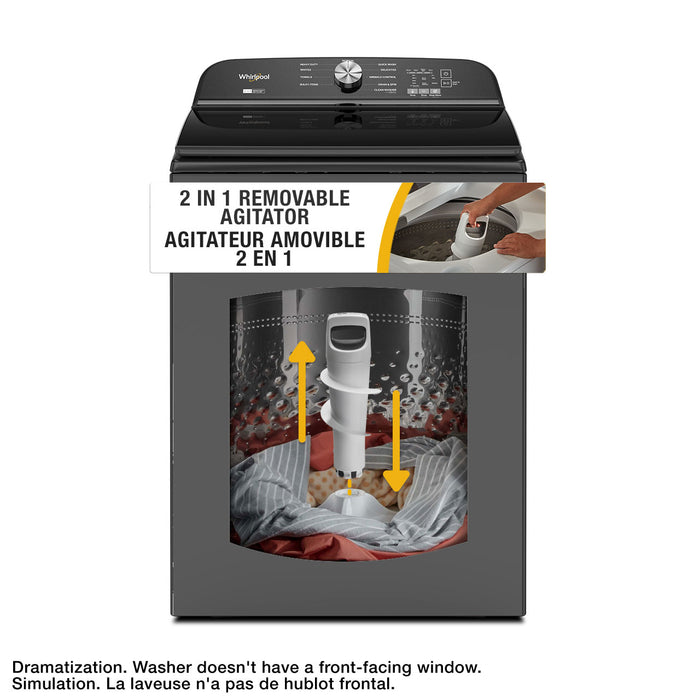 Laveuse Whirlpool à chargement par le haut de 6,1 pi³ - noir volcan - WTW6157PB