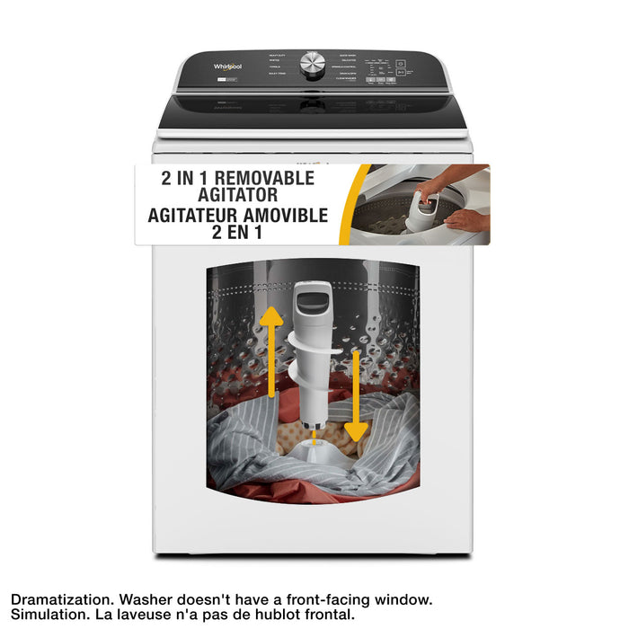 Laveuse Whirlpool à chargement par le haut de 6,1 pi³ - blanche - WTW6157PW