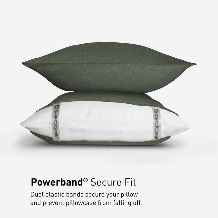 Ensemble de draps haute performance Hyper-WoolMC de BEDGEAR 4 pièces pour grand lit - vert forêt