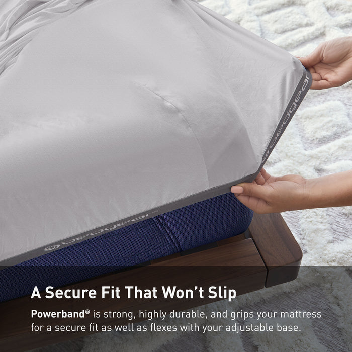 Ensemble de draps haute performance Hyper-Wool de BEDGEAR 4 pièces pour très grand lit - gris clair